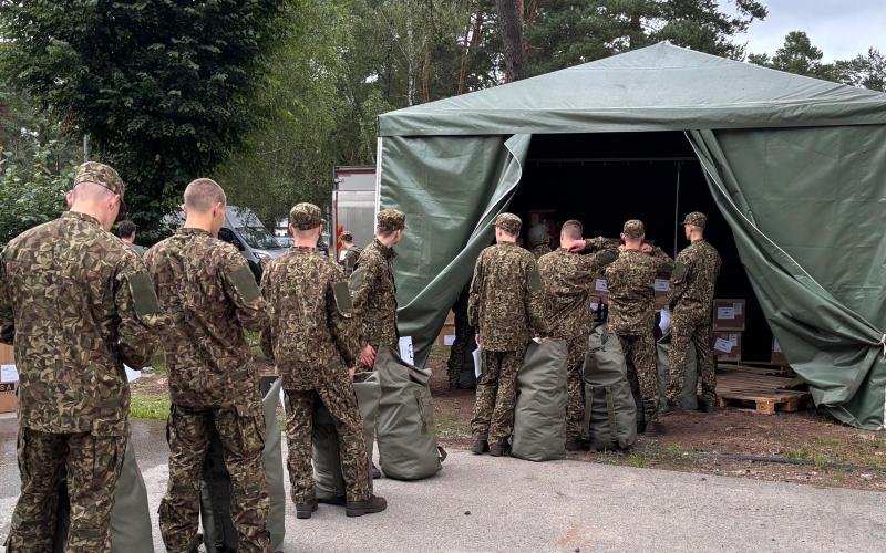 VAD karavīru ekipējuma izsniegšana